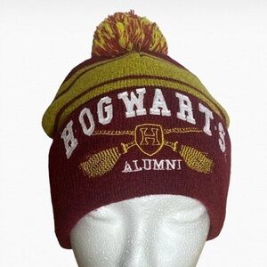 Harry Potter Women's OS Striped Hogwarts Alumni Varsity Knit Beanie Winter Hat